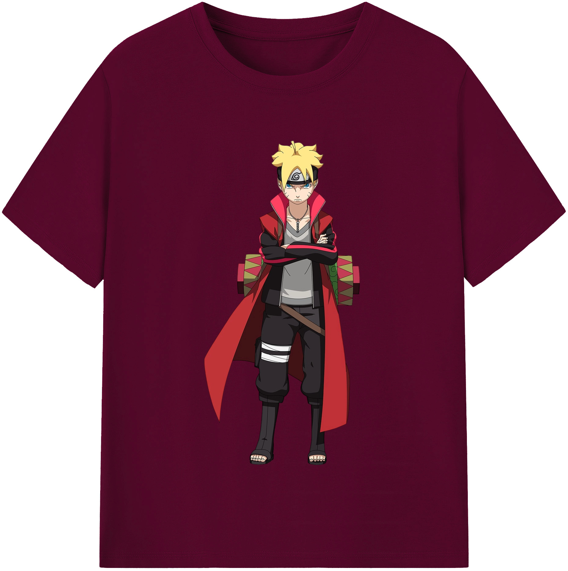 （画像用） NARUTO -ナルト- うずまき ボルト Uzumaki Boruto レディースカジュアルプリントTシャツ（綿100％）